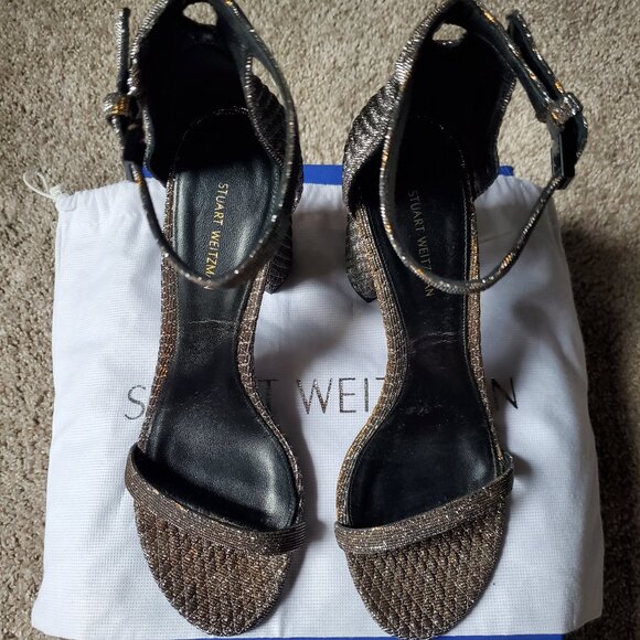 Stuart Weitzman Shoes - Stuart Weitzman NuQuilt Sandal in Pyrite Nocturn